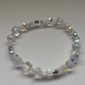 Iridescent Crystal Beaded Bracelet